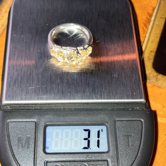 Natural Citrine Sterling Silver Ring Size 6 - Picture 9 of 9